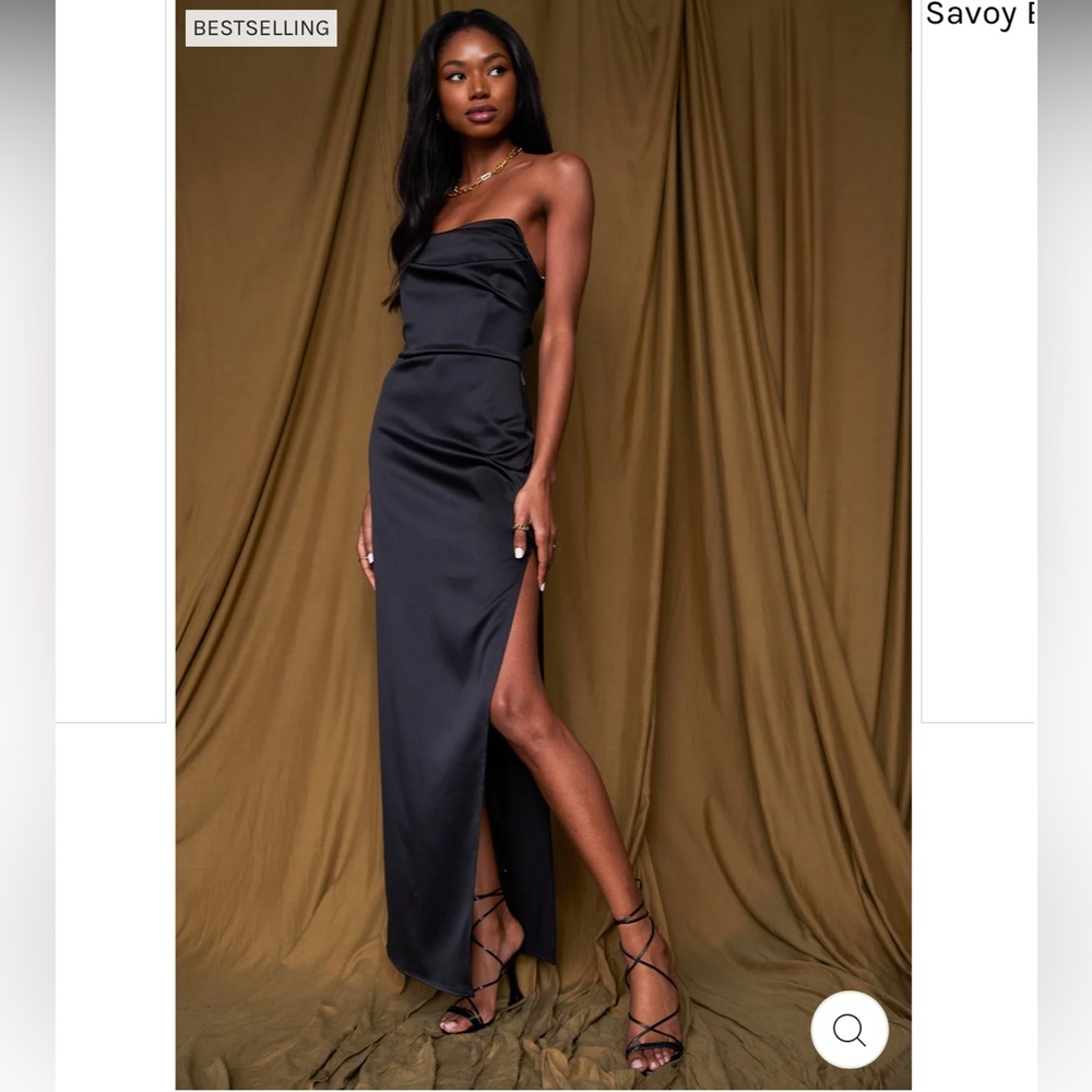 Black Strapless Prom Dress